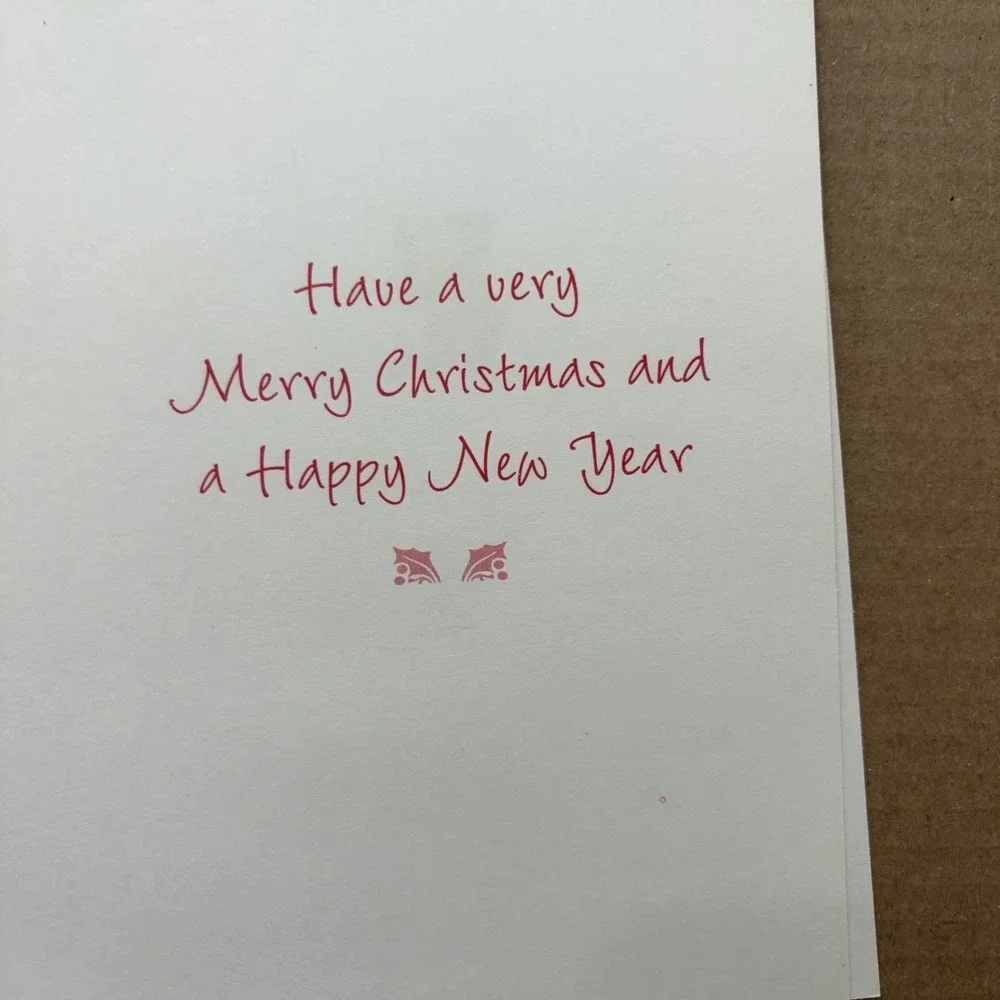 Vintage 90s Giordano Studios Christmas Greeting Cards Unused Moon Kitten Santa